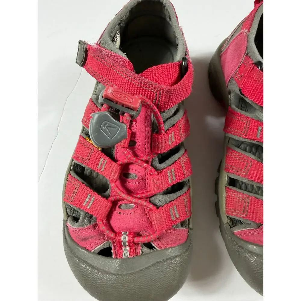 KEEN Newport H2 Waterproof Sport Sandals Raspberry Pink Gray Toddler Size 12